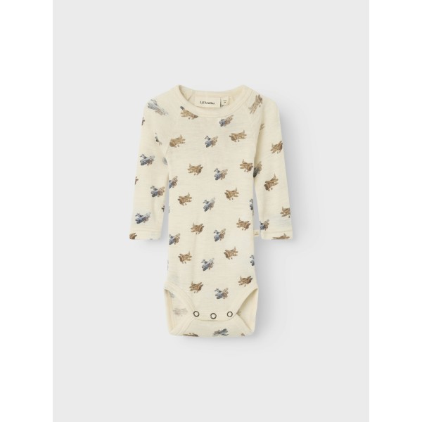 Lil' Atelier - Body - Uld - Nalu - Turtledove Melange Flyvemaskiner