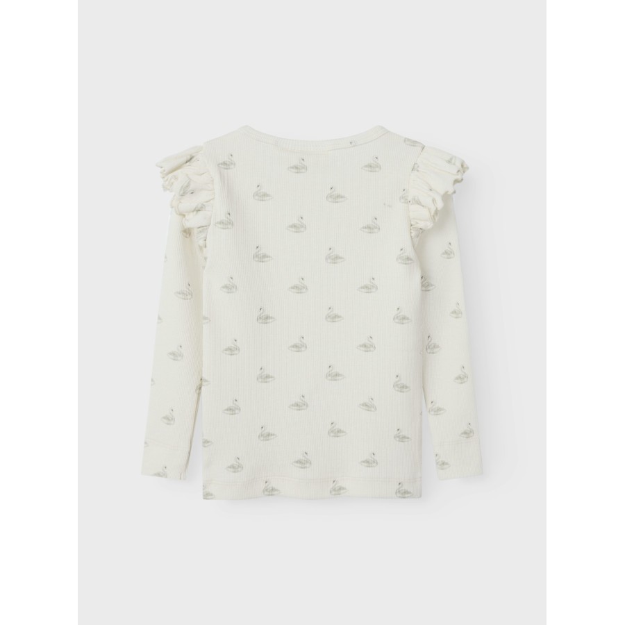 Lil' Atelier - Bluse - Gavo Eko - Pastel Parchmen Swan - Billede 3