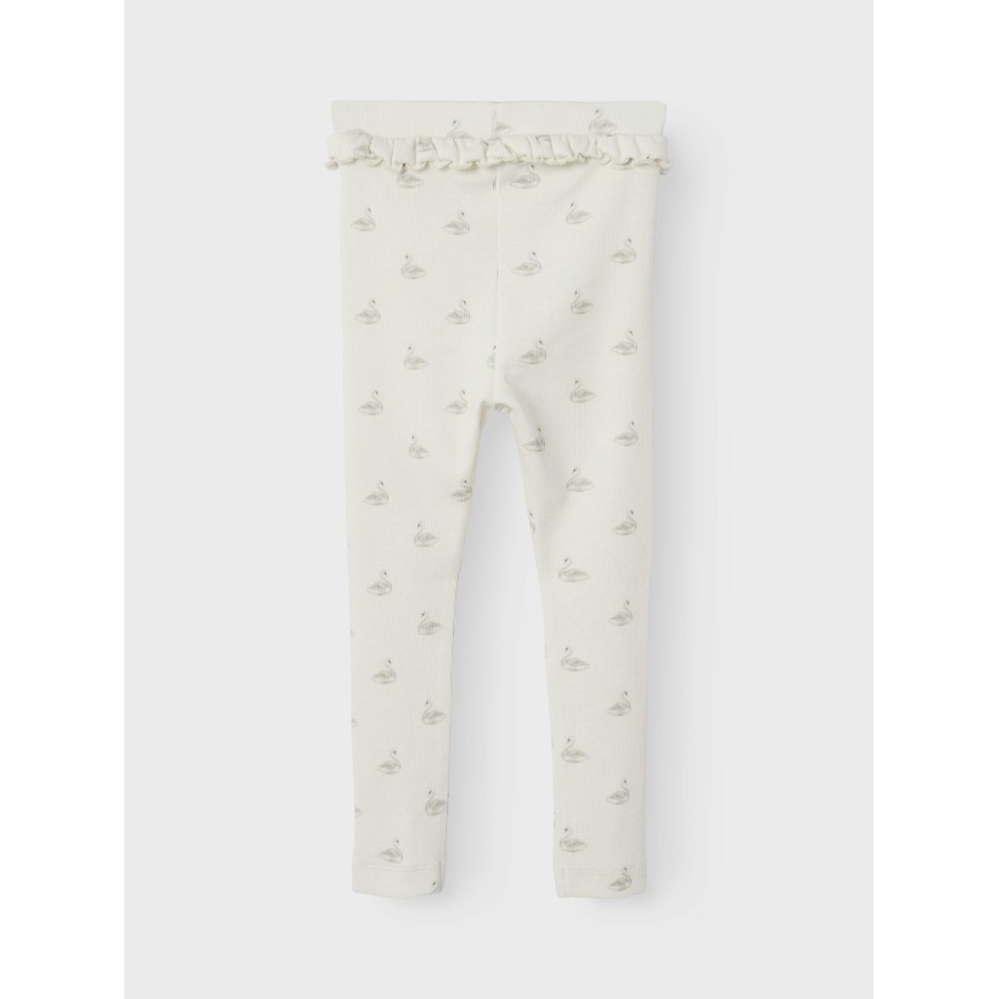 Lil' Atelier - Leggings - Gavo Eko - Pastel Parchmen Swan - Billede 3