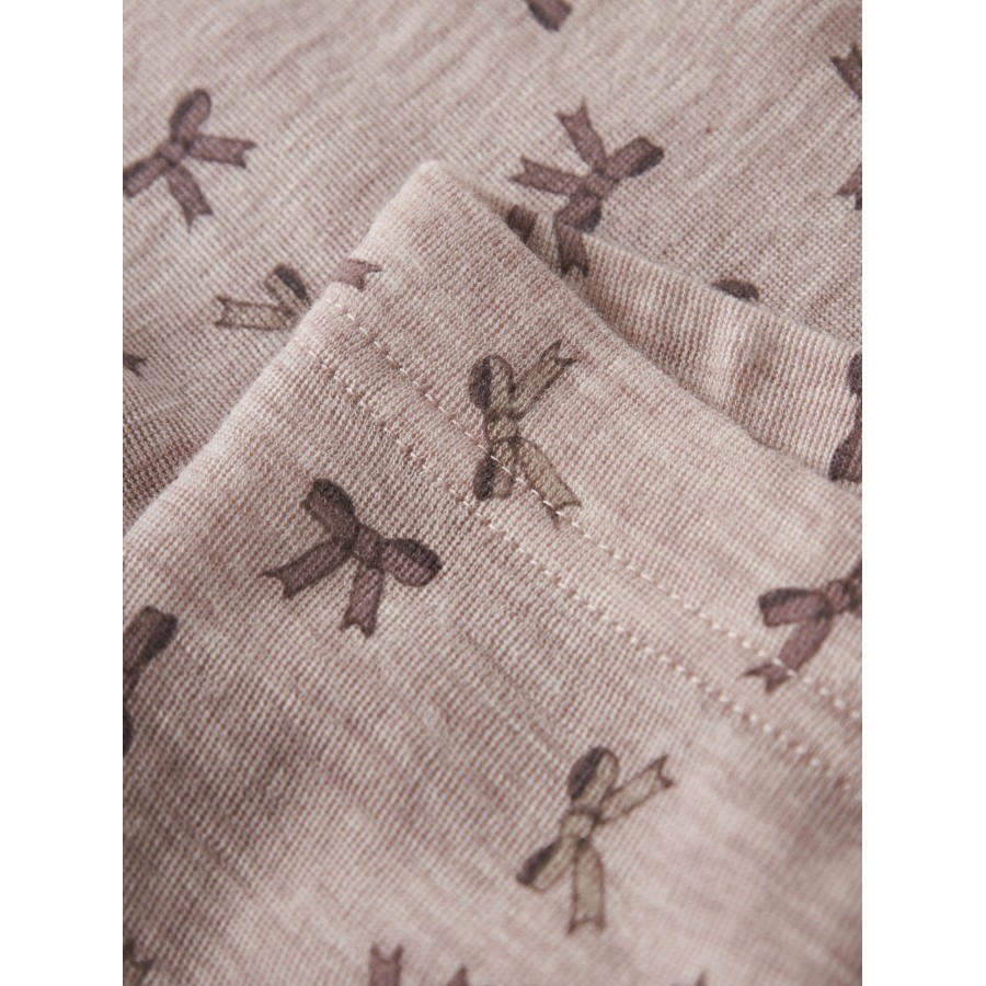 Name It - Leggings - Uld - Wang - Shadow Gray Bows - Billede 3