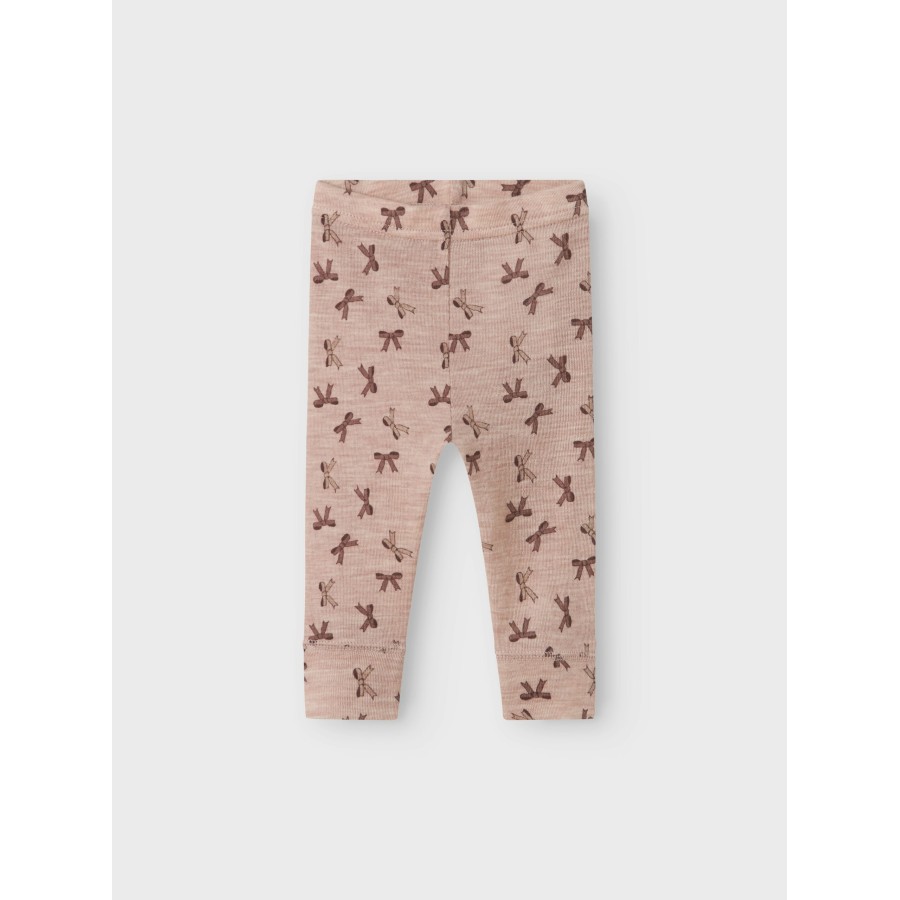 Name It - Leggings - Uld - Wang - Shadow Gray Bows