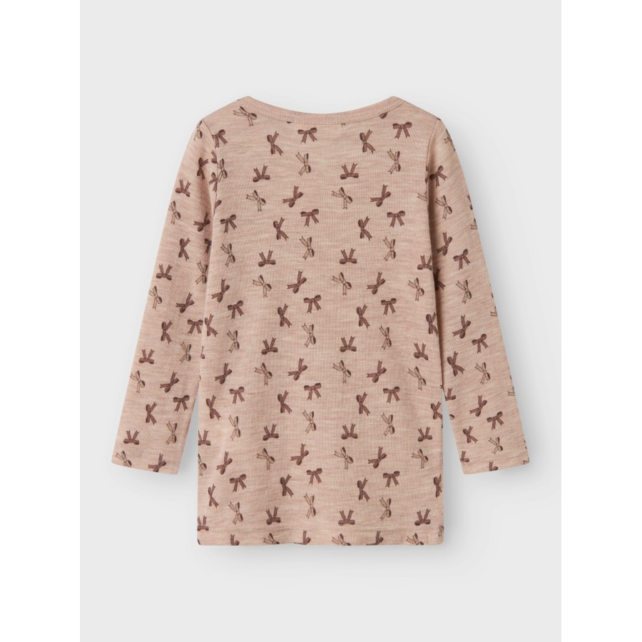 Name It - Bluse - Uld - Wang - Shadow Gray Bows - Billede 4