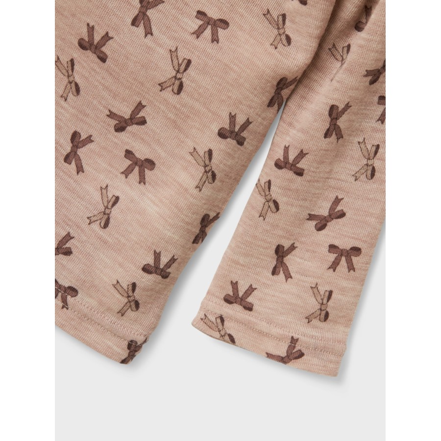 Name It - Bluse - Uld - Wang - Shadow Gray Bows - Billede 3