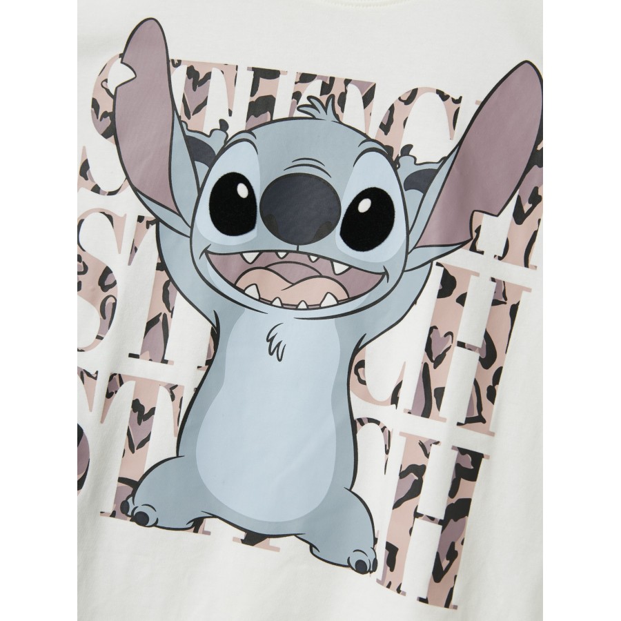 Name It - T-shirt - Jixi Stitch - Bright White - Billede 3