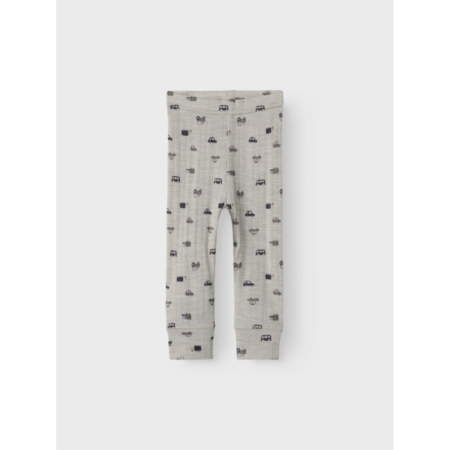 Name It - Leggings - Uld - Wang - Nacreous Cloud Small Cars - Billede 2