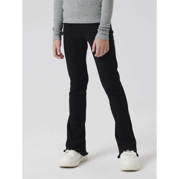 Name It - Bootcut Leggings - Rib - Nakal - Black