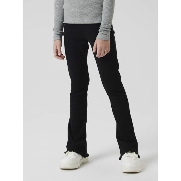 Name It - Bootcut Leggings - Rib - Nakal - Black