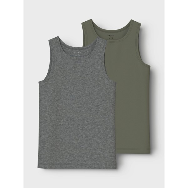 Name It – Undertrøje – 2-pak – Tea Leaf Dark Grey Melange