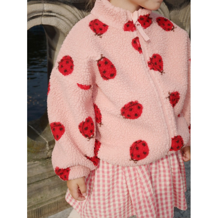 Konges Sløjd - Teddy Jakke - Jody - Ladybug Pink - Billede 6