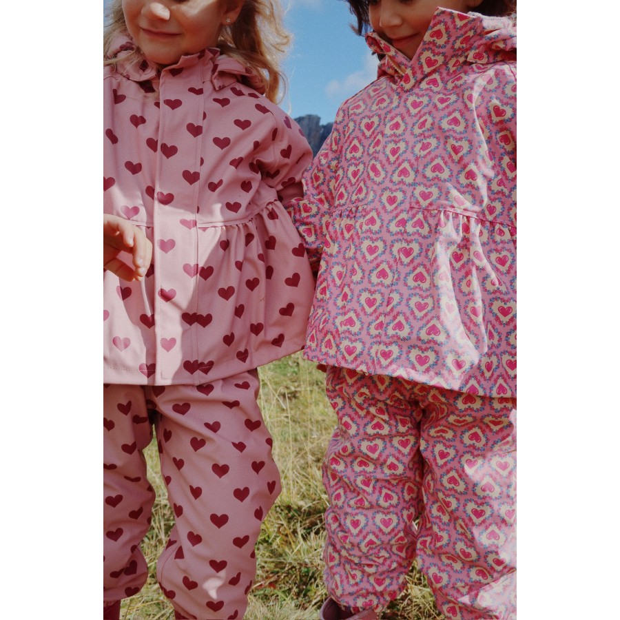 Konges Sløjd - Regntøj m. fleece - Rainy Palme - Amour Pink - Billede 6