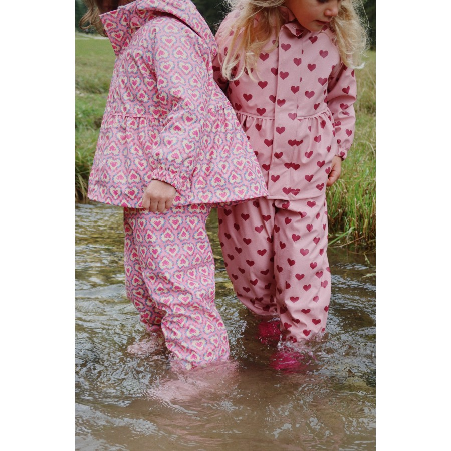 Konges Sløjd - Regntøj m. fleece - Rainy Palme - Amour Pink - Billede 4