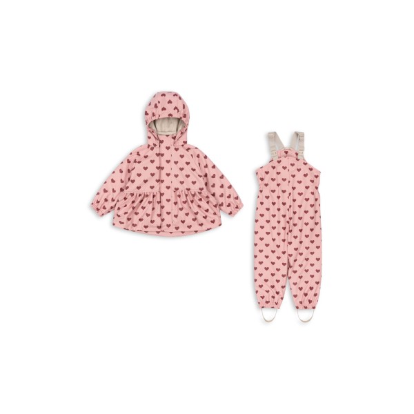 Konges Sløjd - Regntøj m. fleece - Rainy Palme - Amour Pink
