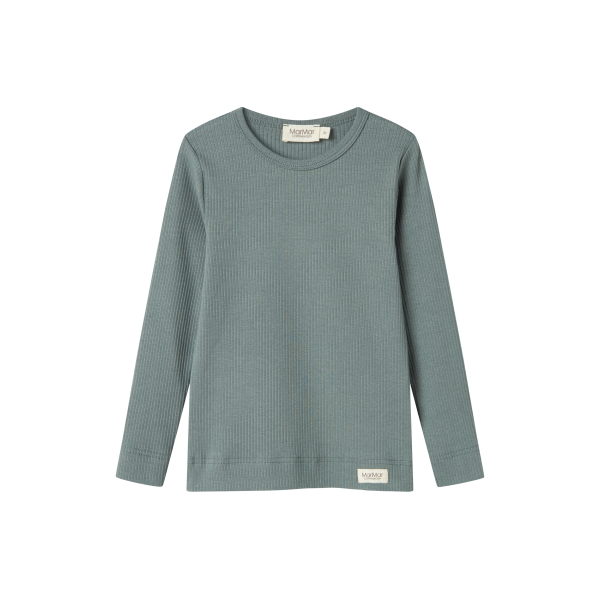 Marmar Copenhagen - Bluse - Modal Rib - Dusty Blue