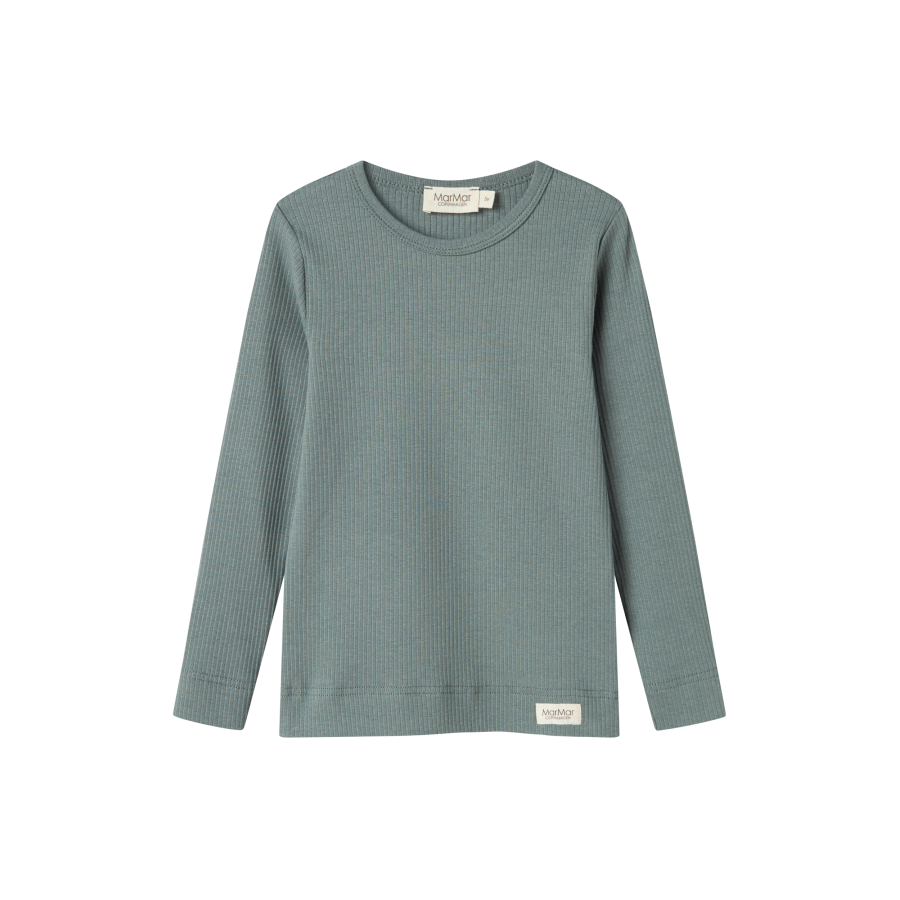 Marmar Copenhagen - Bluse - Modal Rib - Dusty Blue