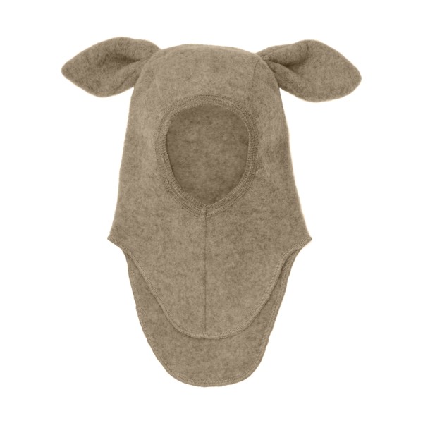 Huttelihut - Elefanthue m. kaninører - Uld Fleece - Savannah Melange