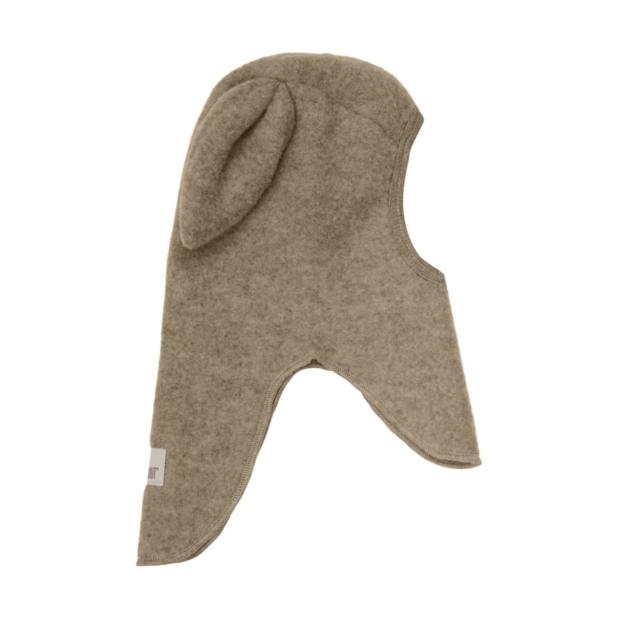 Huttelihut - Elefanthue m. kaninører - Uld Fleece - Savannah Melange - Billede 2