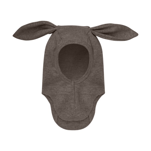 Huttelihut - Elefanthue m. kaninører - Uld - Brown Melange