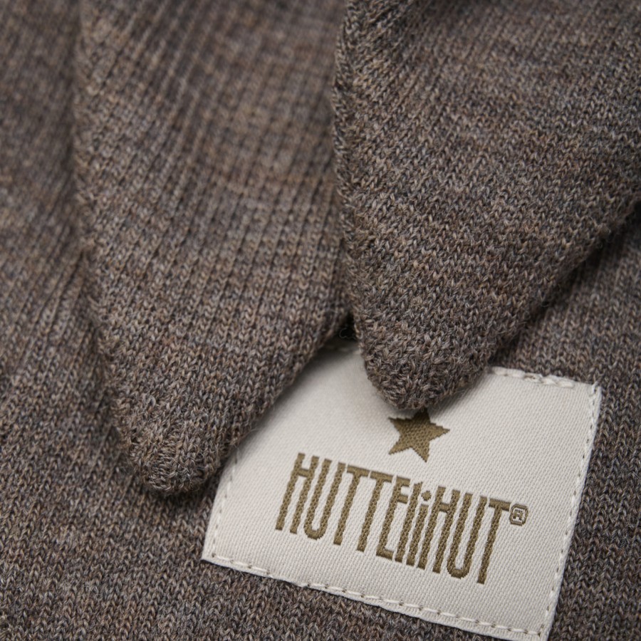 Huttelihut - Elefanthue m. kaninører - Uld - Brown Melange - Billede 3
