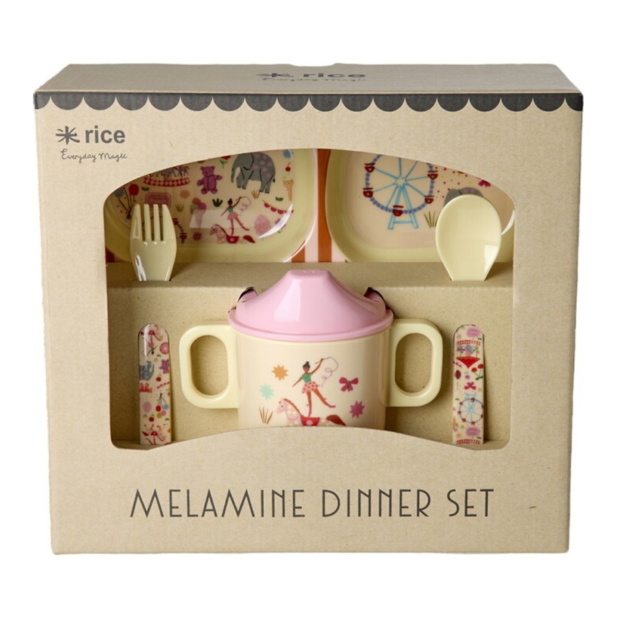 Rice - Baby Spisesæt - Fun Fair Pink - Billede 2