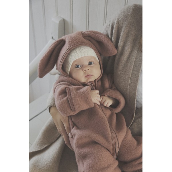 Huttelihut - Fleece Køredragt m. kaninører - Uld - Burlwood