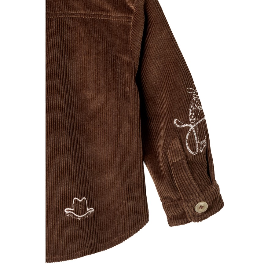 Copenhagen Colors - Overskjorte - Corduroy - Dark Brown - Billede 5