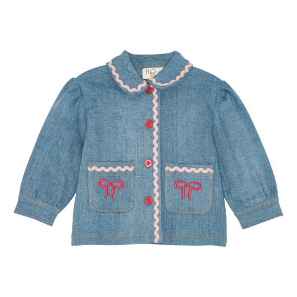 Flöss - Denim Overskjorte - Hazel - Mid Blue Rinse