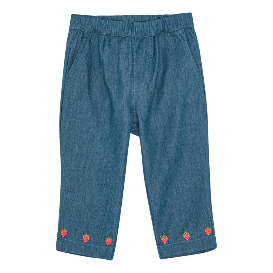Flöss - Denim Buks - Vilma - Mid Blue Strawberry