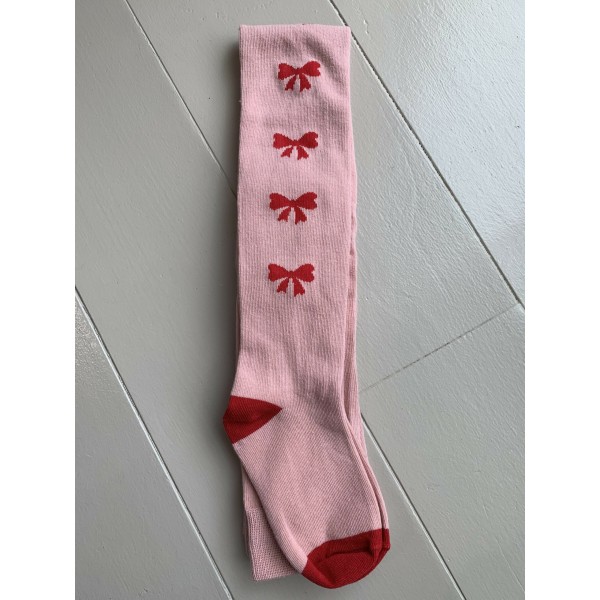 Flöss - Strømpebuks - Vera - Warm Pink Bow