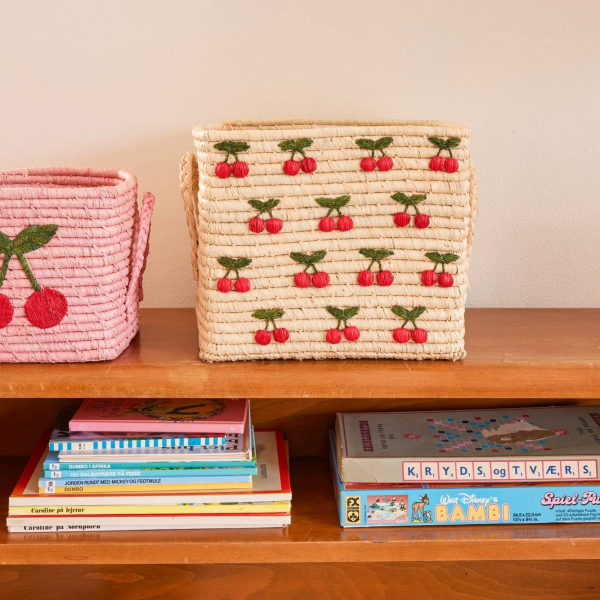 Rice - Raffia Kurv - Small Cherries - Big