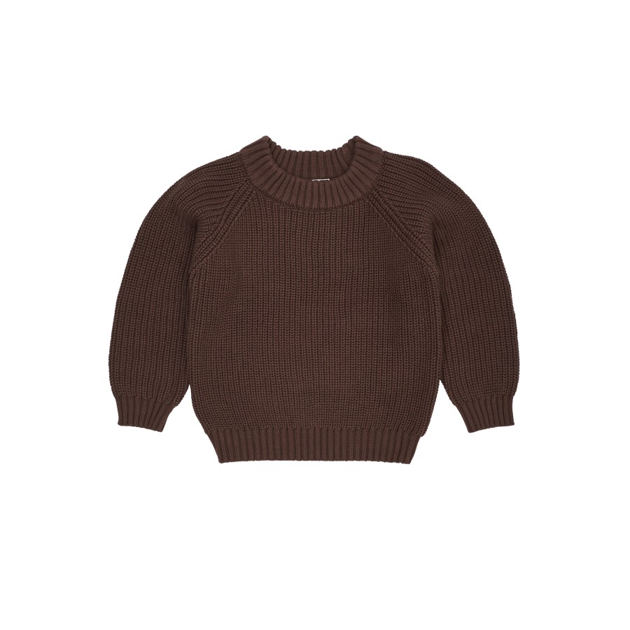Copenhagen Colors - Strik bluse - Dark Brown