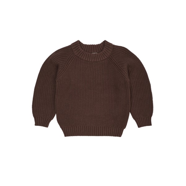Copenhagen Colors - Strik bluse - Dark Brown