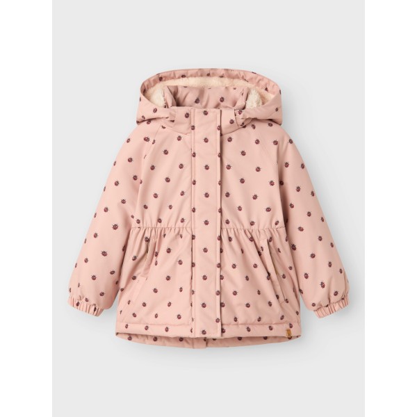 Lil' Atelier - Vinterjakke - Lasnow - Misty Rose Ladybug