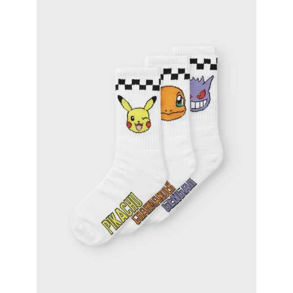 Name It – 3-pak Strømper – Janaka Pokemon – Bright White