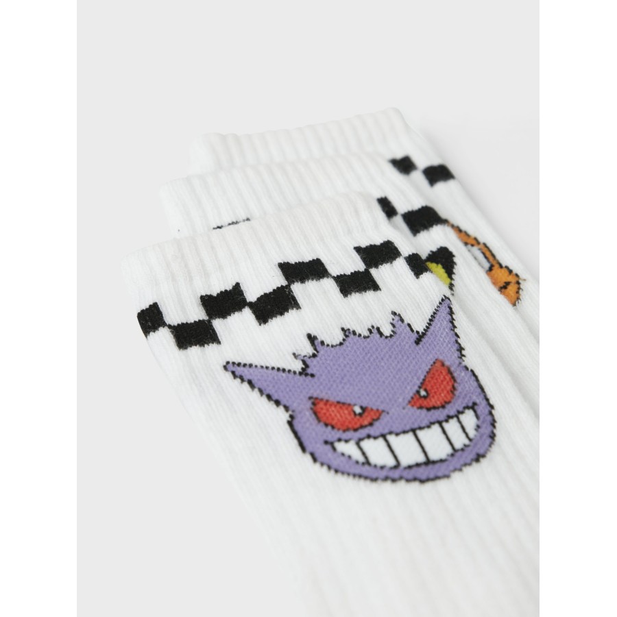 Name It – 3-pak Strømper – Janaka Pokemon – Bright White - Billede 3