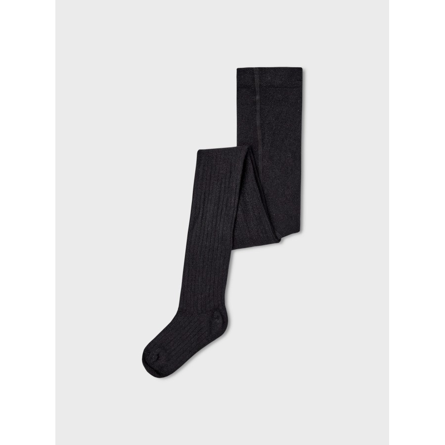 Name It - Strømpebuks - Glitter Rib - Black