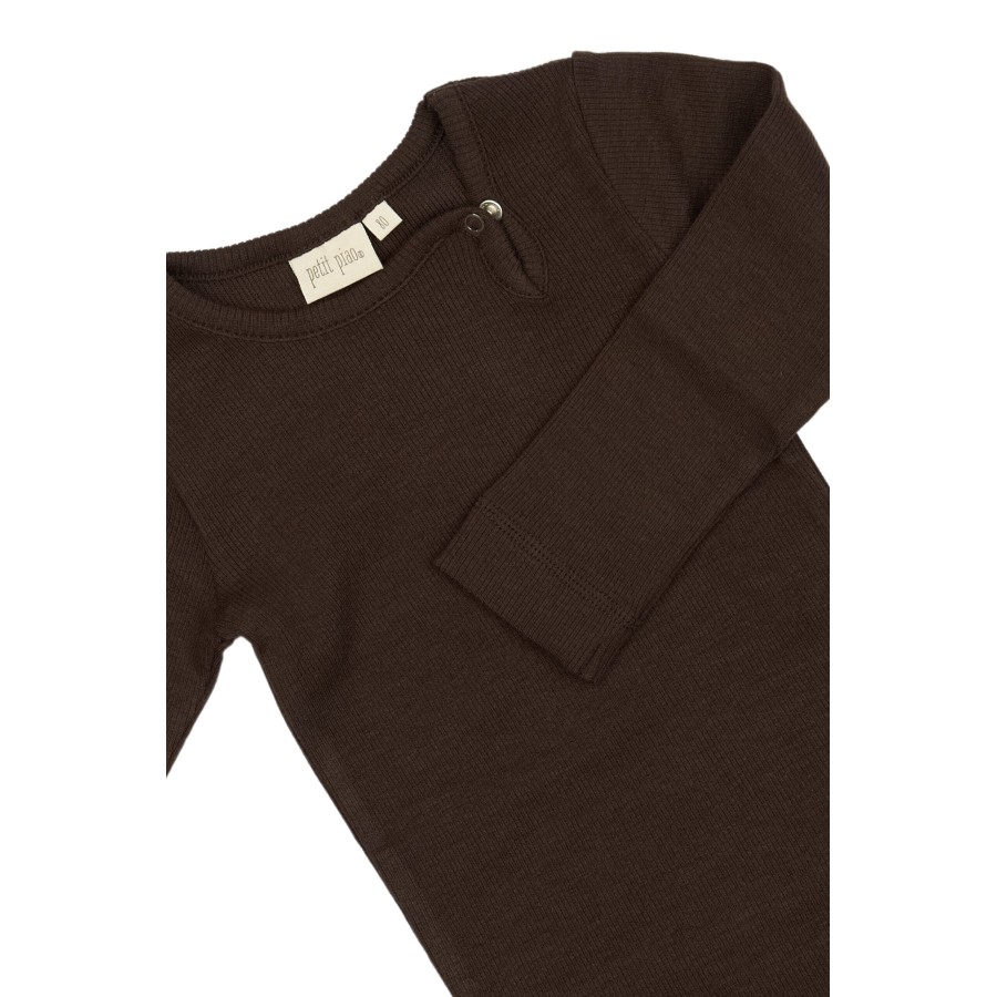 Petit Piao - Body - Rib Modal - Coffee Bean - Billede 3