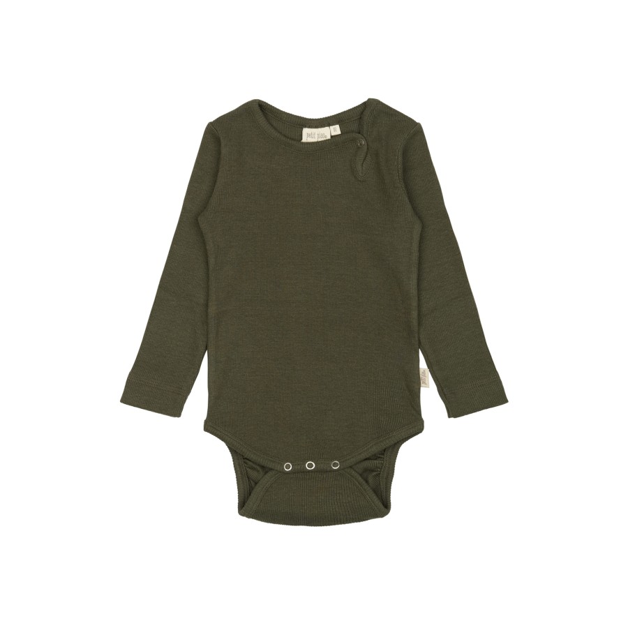Petit Piao - Body - Rib Modal - Green Leaf