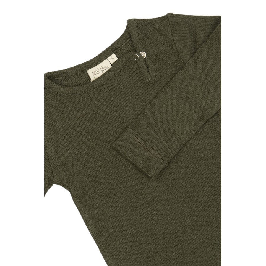 Petit Piao - Body - Rib Modal - Green Leaf - Billede 3