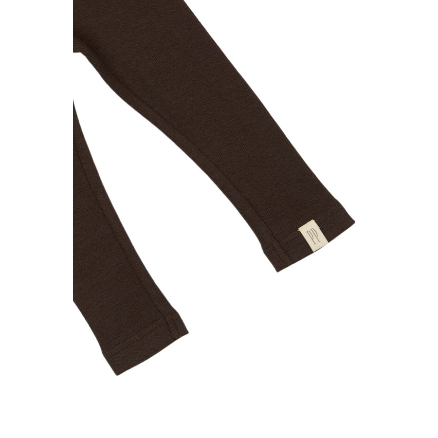 Petit Piao - Leggings - Rib Modal - Coffee Bean - Billede 3