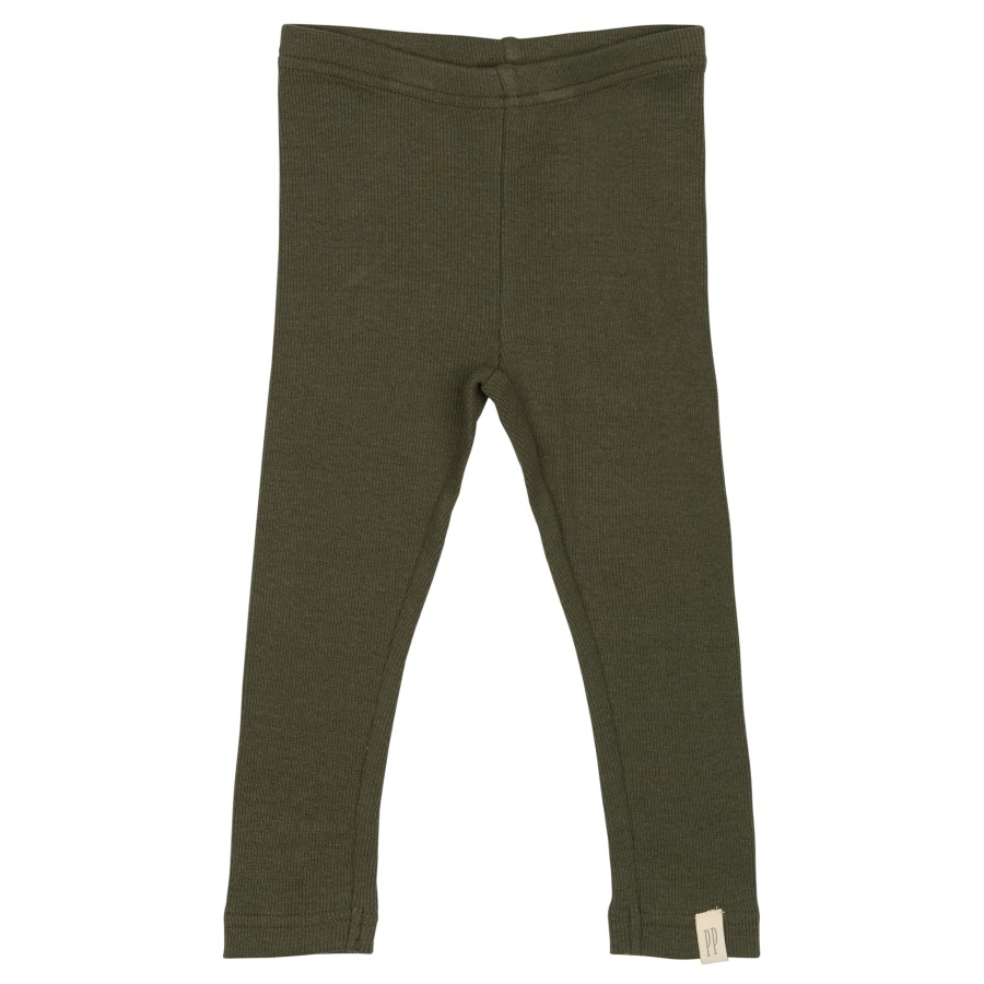 Petit Piao - Leggings - Rib Modal - Green Leaf