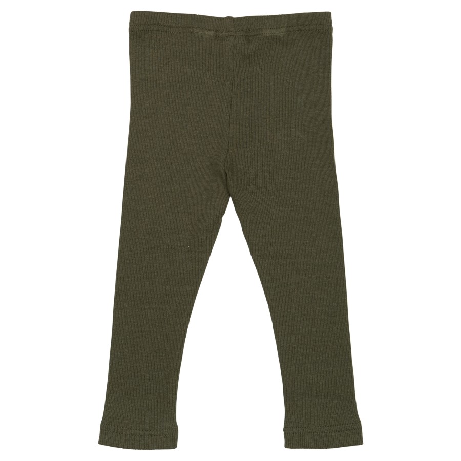 Petit Piao - Leggings - Rib Modal - Green Leaf - Billede 2