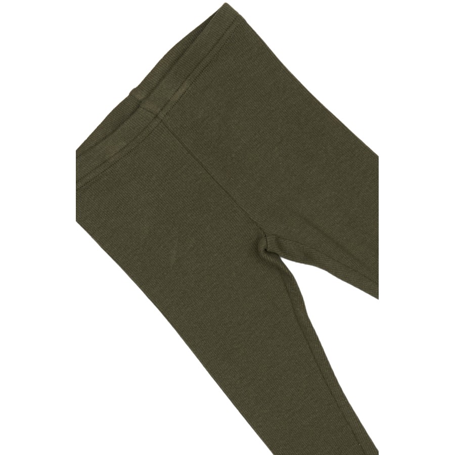 Petit Piao - Leggings - Rib Modal - Green Leaf - Billede 3