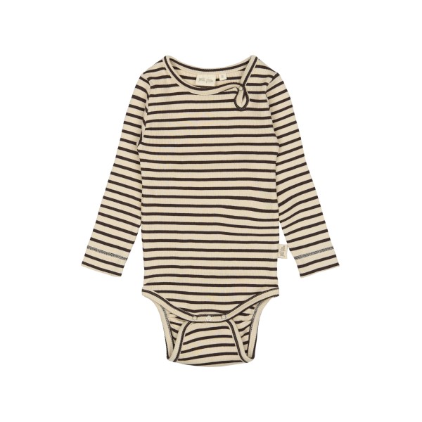 Petit Piao - Body - Rib Modal - Coffee Bean Off White