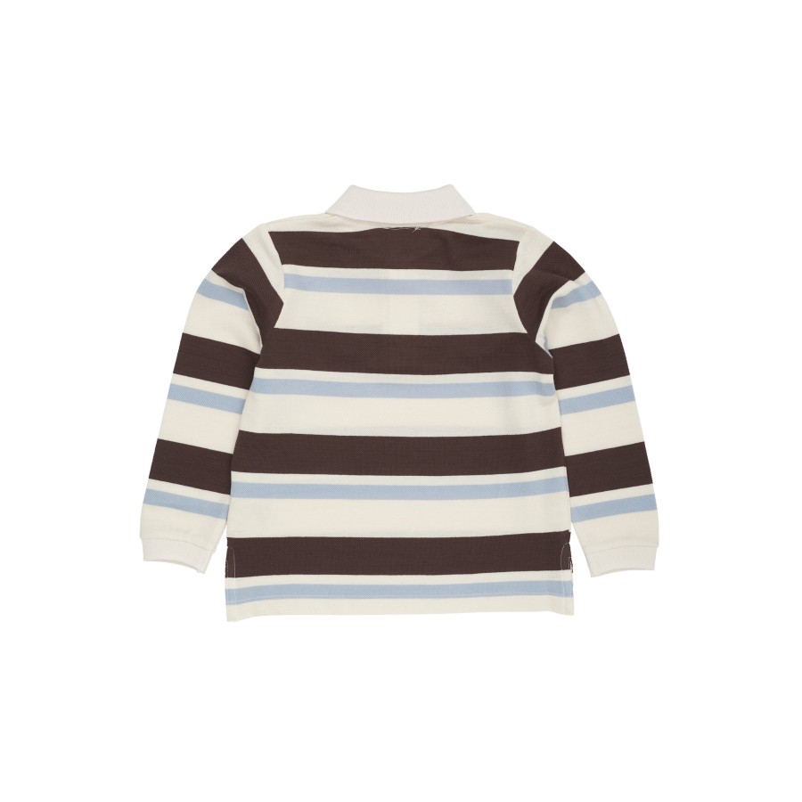 Copenhagen Colors - Polo bluse - Dusty Blue Combi - Billede 3