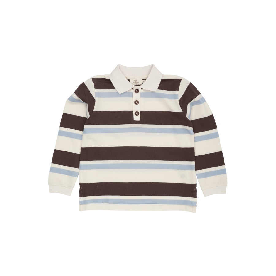 Copenhagen Colors - Polo bluse - Dusty Blue Combi