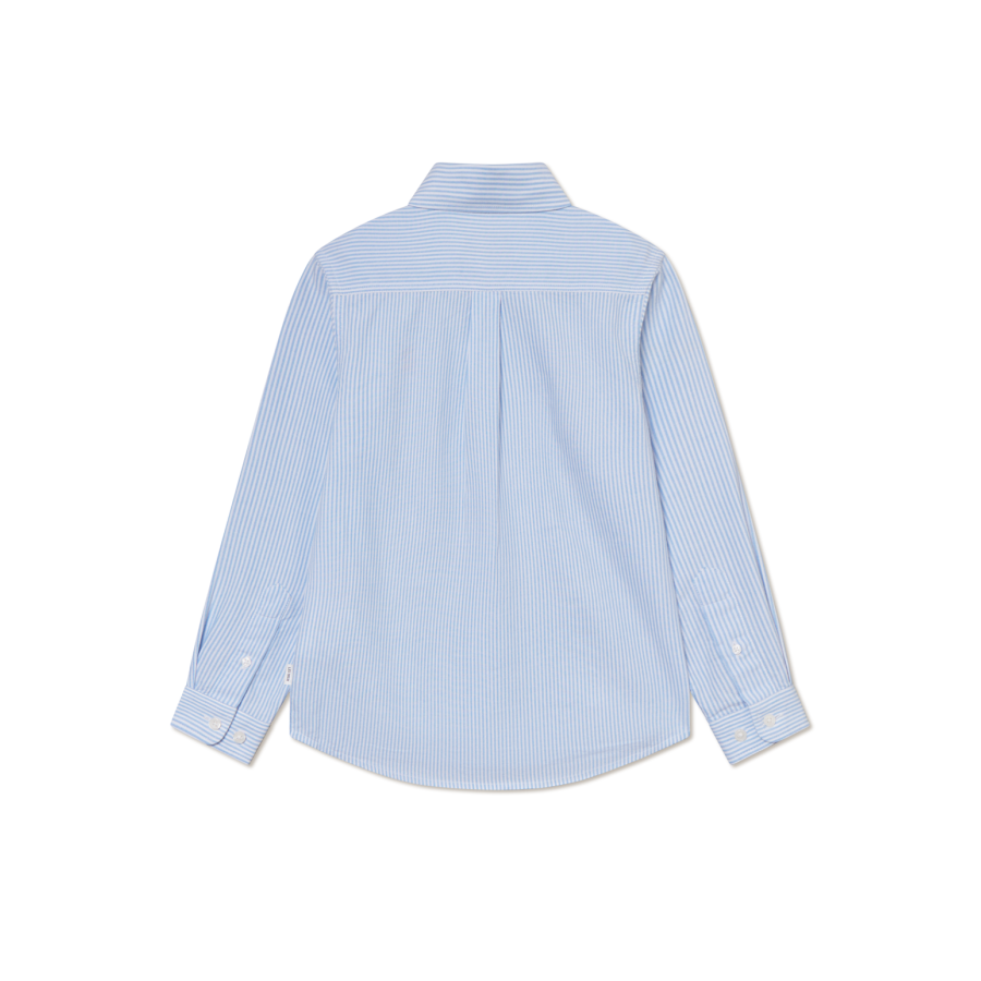 Les Deux - Skjorte - Konrad Oxford Stripe - Light Blue White - Billede 4