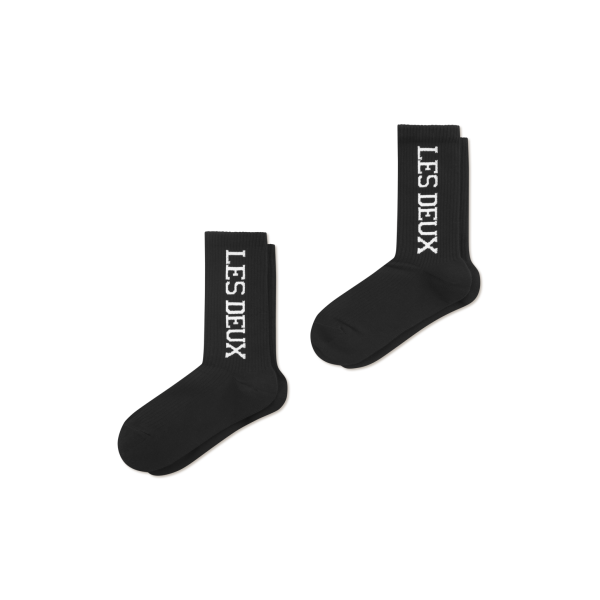 Les Deux - 2-pak Strømpe - Vertigo Rib - Black