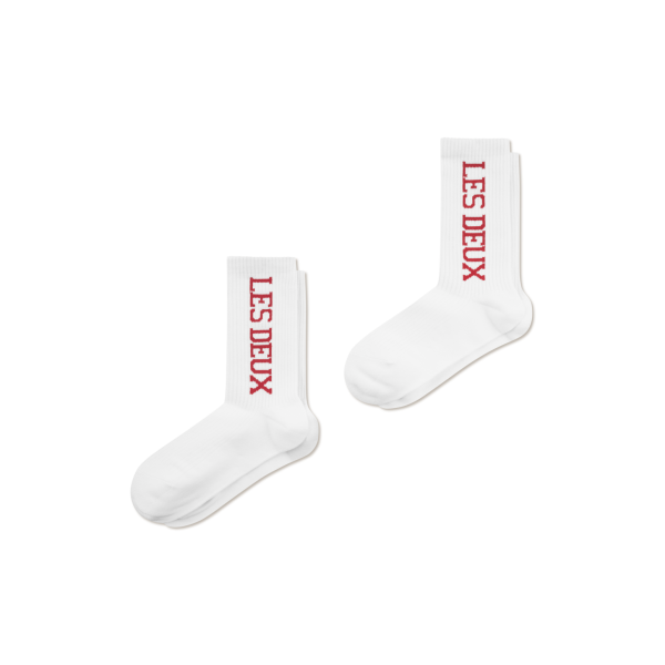 Les Deux - 2-pak Strømpe - Vertigo Rib - White