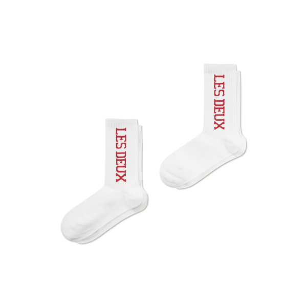 Les Deux - 2-pak Strømpe - Vertigo Rib - White