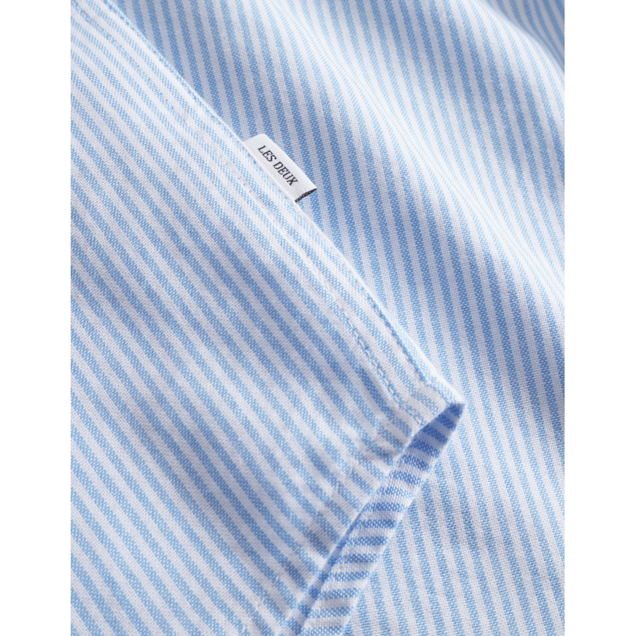 Les Deux - Skjorte - Konrad Oxford Stripe - Light Blue White - Billede 2